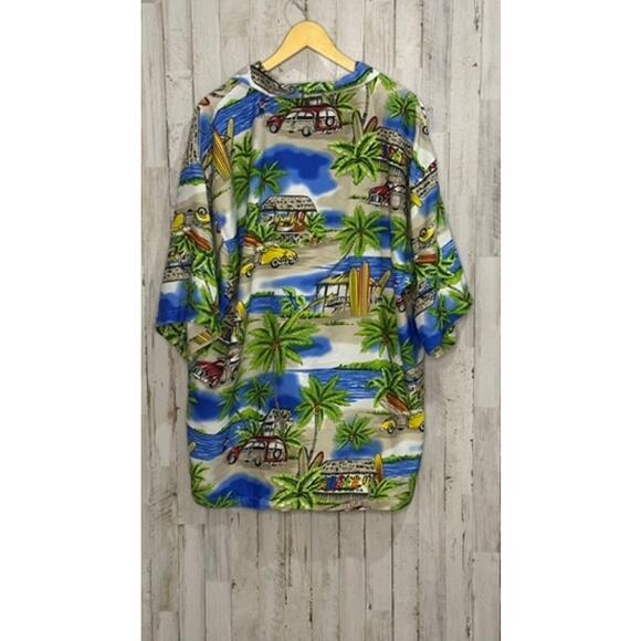 Pacific & Co Men's 2XL Hawaiian Shirt Beach Longboard Palm Trees Print - Picture 3 of 5
